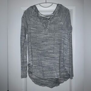 American Eagle Outfitters Gray Striped Hoodie